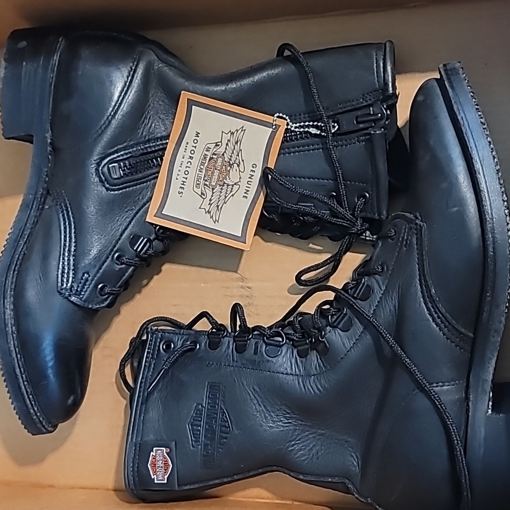 Harley davidson leather riding boots new Women's 9 - Picture 1 of 11